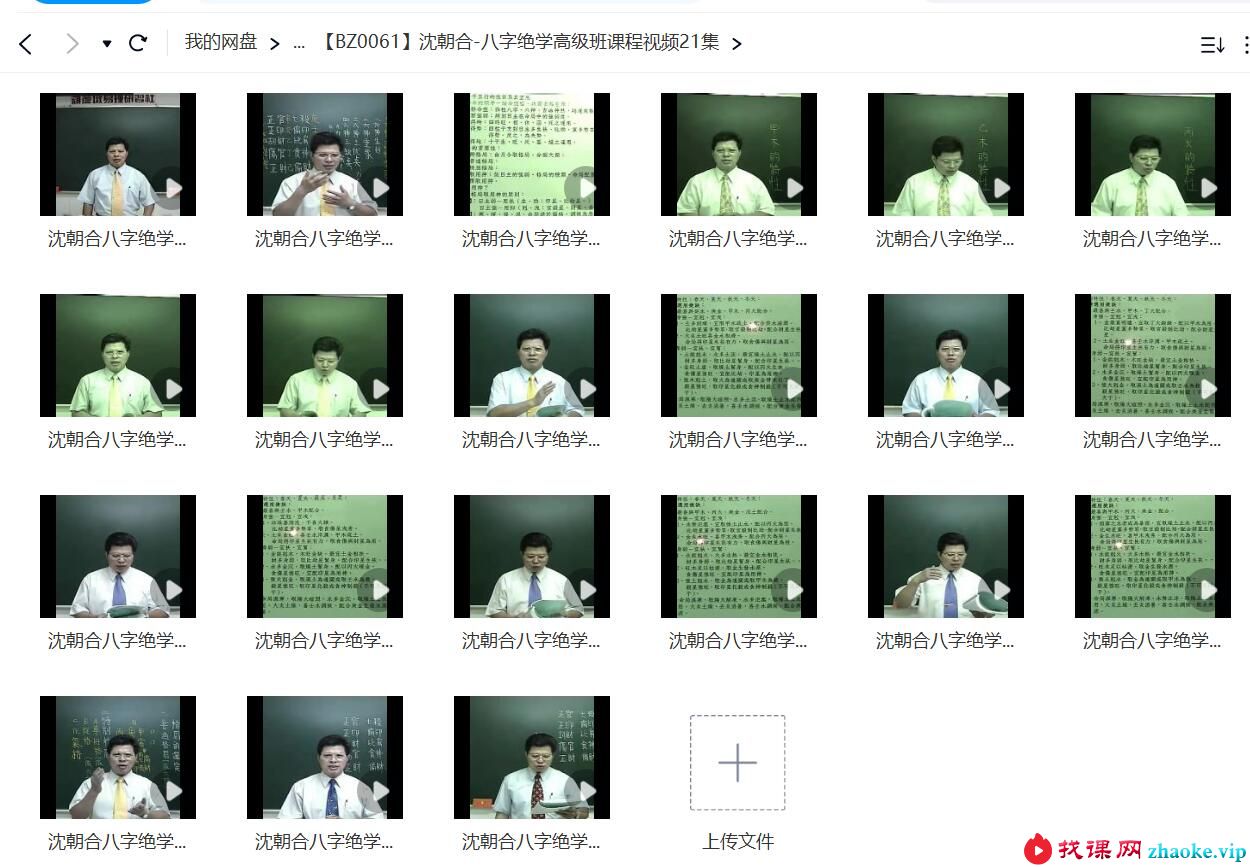 沈朝合 八字绝学高级班课程视频21集